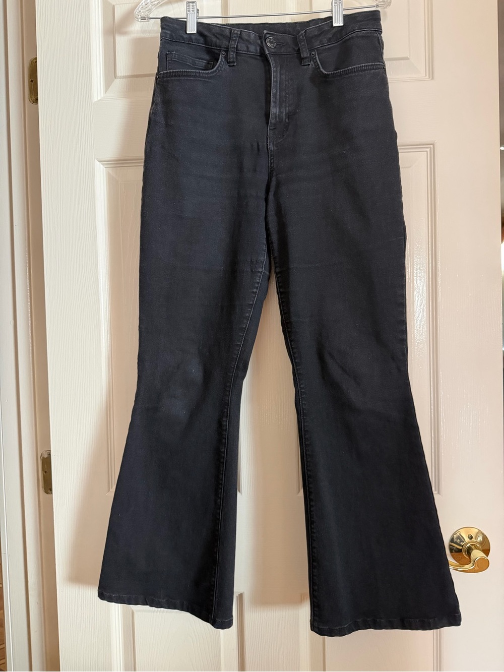 Black Women's High-Rise Flared Jeans